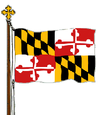 [color line drawing, Maryland State Flag]