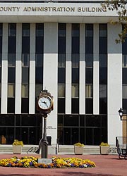 [photo, County Administration Building (from Main St.), Gov. Oden Bowie Drive, Upper Marlboro, Maryland]